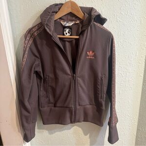 adidas Materials of the World VTG Track Jacket with Pink Trim women’s Sz M